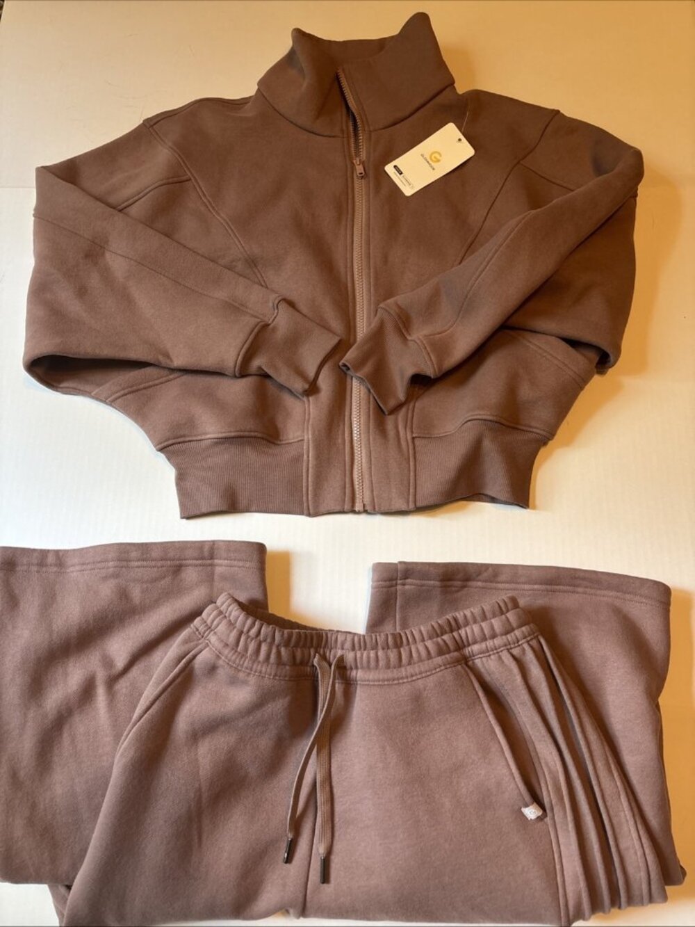 SHEIN Glow mode Dusty Rose Sweat Suit Size XS NWT